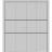 Sliding Closet Double Bi-fold Doors | Planum 0014 Matte Grey and Aluminum Strips | Sturdy Tracks Moldings Trims Hardware Set | Wood Solid Bedroom Wardrobe Doors Matte Grey