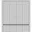 Sliding Closet Double Bi-fold Doors | Planum 0012 Concrete and Aluminum Strips | Sturdy Tracks Moldings Trims Hardware Set | Wood Solid Bedroom Wardrobe Doors Matte Grey
