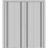 Sliding Closet Double Bi-fold Doors | Planum 0016 Natural Veneer and Aluminum Strips | Sturdy Tracks Moldings Trims Hardware Set | Wood Solid Bedroom Wardrobe Doors Matte Grey
