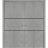 Sliding Closet Double Bi-fold Doors | Planum 0014 Matte Grey and Aluminum Strips | Sturdy Tracks Moldings Trims Hardware Set | Wood Solid Bedroom Wardrobe Doors Concrete