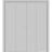Sliding Closet Double Bi-fold Doors | Planum 0010 Matte Black | Sturdy Tracks Moldings Trims Hardware Set | Wood Solid Bedroom Wardrobe Doors  Matte Grey