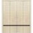 Sliding Closet Double Bi-fold Doors | Planum 0012 Concrete and Aluminum Strips | Sturdy Tracks Moldings Trims Hardware Set | Wood Solid Bedroom Wardrobe Doors Natural Veneer