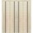 Sliding Closet Double Bi-fold Doors | Planum 0016 Natural Veneer and Aluminum Strips | Sturdy Tracks Moldings Trims Hardware Set | Wood Solid Bedroom Wardrobe Doors Natural Veneer