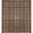 Sliding Closet Double Bi-fold Doors | Planum 0015 Concrete and Aluminum Strips | Sturdy Tracks Moldings Trims Hardware Set | Wood Solid Bedroom Wardrobe Doors Walnut