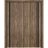 Sliding Double Pocket Door with Frames | Planum 0011 White Silk and Aluminum Strips | Kit Trims Rail Hardware | Solid Wood Interior Bedroom Bathroom Closet Sturdy Doors Walnut