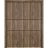 Modern Double Pocket Doors | Planum 0014 Concrete and Aluminum Strips | Kit Trims Rail Hardware | Solid Wood Interior Bedroom Sliding Closet Sturdy Door Walnut