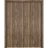 Sliding Double Pocket Doors 36 x 80 inches | Planum 0010 Gloss White | Kit Rail Hardware | Solid Wood Interior Bedroom Doors Walnut