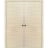 Sliding Double Pocket Doors 36 x 80 inches | Planum 0010 Gloss White | Kit Rail Hardware | Solid Wood Interior Bedroom Doors Natural Veneer