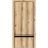 Sliding French Pocket Door with | Planum 0012 White Silk and Aluminum Strips | Kit Trims Rail Hardware | Solid Wood Interior Bedroom Sturdy Doors Oak