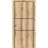 Sliding French Pocket Door with | Planum 0014 Natural Veneer and Aluminum Strips | Kit Trims Rail Hardware | Solid Wood Interior Bedroom Sturdy Doors Oak