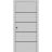 Sliding French Pocket Door with | Planum 0015 Oak and Aluminum Strips | Kit Trims Rail Hardware | Solid Wood Interior Bedroom Sturdy Doors-32" x 80" Matte Grey