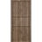 Sliding French Pocket Door with | Planum 0014 Natural Veneer and Aluminum Strips | Kit Trims Rail Hardware | Solid Wood Interior Bedroom Sturdy Doors Walnut