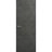 Modern Solid Hidden Door with Handle | Planum 0010 Primed with Black Hidden Frame 24" x 96" Left-hand Outswing Black Frame | Hinges Lock Handle | Modern Wardrobe Wood Solid Doors Pietra