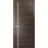 Modern Solid Interior Door with Handle | Planum 0310 Ginger Ash and Aluminum Strips | Single Regural Panel Frame Trims | Bathroom Bedroom Sturdy Doors Chocolate Ash