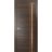 Modern Solid Interior Door with Handle | Planum 1010 Matte Black and Aluminum Strips | Single Regural Panel Frame Trims | Bathroom Bedroom Sturdy Doors Chocolate Ash