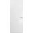 Modern Solid Hidden Door with Handle | Planum 0010 Primed with Silver Hidden Frame 30" x 84" Left-hand Inswing Silver Frame | Hinges Lock Handle | Modern Wardrobe Wood Solid Doors Primed