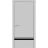 Modern Wood Interior Door with Hardware | Planum 0012 Walnut and Aluminum Strips | Single Panel Frame Trims | Bathroom Bedroom Sturdy Doors Matte Grey
