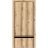 Modern Wood Interior Door with Hardware | Planum 0012 Walnut and Aluminum Strips | Single Panel Frame Trims | Bathroom Bedroom Sturdy Doors Oak