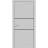 Modern Wood Interior Door with Hardware | Planum 0014 Concrete and Aluminum Strips | Single Panel Frame Trims | Bathroom Bedroom Sturdy Doors Matte Grey