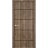 Modern Wood Interior Door with Hardware | Planum 0015 Walnut and Aluminum Strips | Single Panel Frame Trims | Bathroom Bedroom Sturdy Doors Walnut