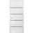 Modern Wood Interior Door with Hardware | Planum 0015 Walnut and Aluminum Strips | Single Panel Frame Trims | Bathroom Bedroom Sturdy Doors White