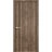 Modern Wood Interior Door with Hardware | Planum 0016 Oak and Aluminum Strips | Single Panel Frame Trims | Bathroom Bedroom Sturdy Doors Walnut
