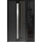 Front Exterior Aluminum Door with Hidden Handle / Hiddex 0155 Ardesia Nero / Prehung Entry Steel Metal Modern Painted W36+16"xH96" Left-hand Inswing Ardesia Nero