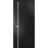 Modern Solid Interior Door with Handle | Planum 0310 Ginger Ash and Aluminum Strips | Single Regural Panel Frame Trims | Bathroom Bedroom Sturdy Doors Black Matte