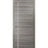 Modern Solid Interior Door with Handle | Planum 0310 Ginger Ash and Aluminum Strips | Single Regural Panel Frame Trims | Bathroom Bedroom Sturdy Doors Ginger Ash