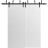 Sliding Closet Barn Bypass Doors 36 x 80 inches / Mela 0716 Painted White / Modern 6.6FT Rails Hardware Set / Wood Solid Bedroom Wardrobe Doors Painted White