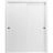 Sliding Closet Bypass Doors 36 x 80 inches / Mela 0716 Painted White / Rails Hardware Set / Wood Solid Bedroom Wardrobe Doors Painted White