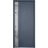 Front Exterior Prehung Steel Door / Deux 0729 Gray Graphite / Stainless Inserts Single Modern Painted Gray Graphite
