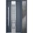 Front Exterior Prehung Steel Door / Deux 0757 Gray Graphite / Sidelight Exterior Window /  Stainless Inserts Single Modern Painted-W36+12" x H80"-Right-hand Inswing Gray Graphite