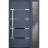 Front Exterior Prehung Steel Door / Deux 1105 Black Enamel / Sidelight Exterior Window Sidelite / Stainless Inserts Entry Metal Modern Painted W36+16" x H80" Right hand Inswing Gray Graphite