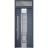 Front Exterior Prehung Steel Door / Deux 0757 Gray Graphite / Transom Window / Stainless Inserts Single Modern Painted-W36" x H80+16"-Right-hand Inswing Gray Graphite