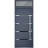 Front Exterior Prehung Steel Door / Deux 1105 Black Enamel / Transom Window Sidelite / Stainless Inserts Entry Metal Modern Painted W36" x H80+16" Left hand Inswing Gray Graphite