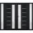 Front Exterior Prehung Metal-Plastic Double Doors / MANUX 8088 Antracite / 2 Sidelites Exterior WindoANT / Office Commercial and Residential Doors Entrance Patio Garage 96" x 80" Right-Hand Black Matte