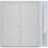 Front Exterior Prehung Metal-Plastic Double Doors / MANUX 8111 Matte Black / Sidelite Exterior Window / Office Commercial and Residential Doors Entrance Patio Garage 84" x 80" Left-Hand White