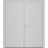 Front Exterior Prehung Metal-Plastic Double Doors / MANUX 8111 Antracite / Office Commercial and Residential Doors Entrance Patio Garage 72" x 80" Right-Hand White
