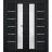 Front Exterior Prehung Metal-Plastic Double Doors / MANUX 8088 White Silk / Office Commercial and Residential Doors Entrance Patio Garage 72" x 80" Left-Hand Black Matte