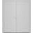 Front Exterior Prehung Metal-Plastic Double Doors / MANUX 8111 Matte Black / Office Commercial and Residential Doors Entrance Patio Garage 72" x 80" Left-Hand White