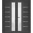 Front Exterior Prehung Metal-Plastic Double Doors / MANUX 8088 Antracite / Office Commercial and Residential Doors Entrance Patio Garage 72" x 80" Right-Hand Antracite