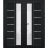 Front Exterior Prehung Metal-Plastic Double Doors / MANUX 8088 Antracite / Office Commercial and Residential Doors Entrance Patio Garage 72" x 80" Right-Hand Black Matte