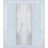 Front Exterior Prehung Metal-Plastic Double Doors / MANUX 8088 White Silk / Office Commercial and Residential Doors Entrance Patio Garage 72" x 80" Left-Hand White