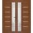 Front Exterior Prehung Metal-Plastic Double Doors / MANUX 8088 White Silk / Office Commercial and Residential Doors Entrance Patio Garage 72" x 80" Left-Hand Walnut