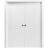 Sliding French Double Pocket Doors 36 x 80 inches / Mela 0733 Painted White / Kit Rail Hardware / MDF Interior Bedroom Modern Doors Painted White