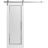 Sliding Barn Door with 6.6ft Hardware | Planum 0888 Painted White with Frosted Glass | Rail Hangers Sturdy Silver Set | Modern Solid Panel Interior Doors-18" x 80" Painted White