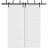 Barn Bypass Doors with 6.6ft Hardware | Planum 0990 Painted White Matte | Sturdy Heavy Duty Rails Kit Steel Set | Double Sliding Door-36" x 80" (2* 18x80) Painted White