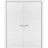 Solid French Double Doors | Planum 0990 Painted White Matte | Wood Solid Panel Frame Trims | Closet Bedroom Sturdy Doors -36" x 80" (2* 18x80) Painted White