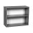 30" x 24" x 24" Refrigerator Wall Cabinet-Double Door-with Natural Teak door Grey